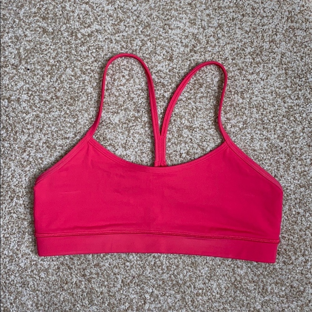 Pink Lululemon Razorback Sports Bra